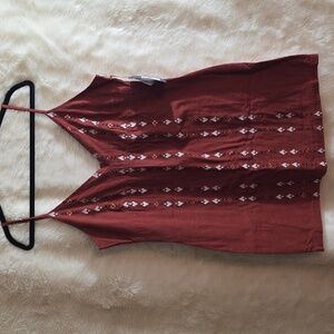 Shyanne Rust and White Camisole Top